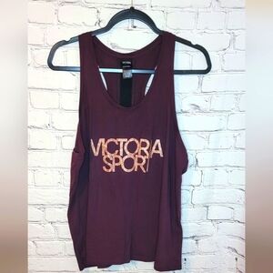 Victoria's Secret Sport women’s burgundy Tie-Back Tank top sz Xlarge